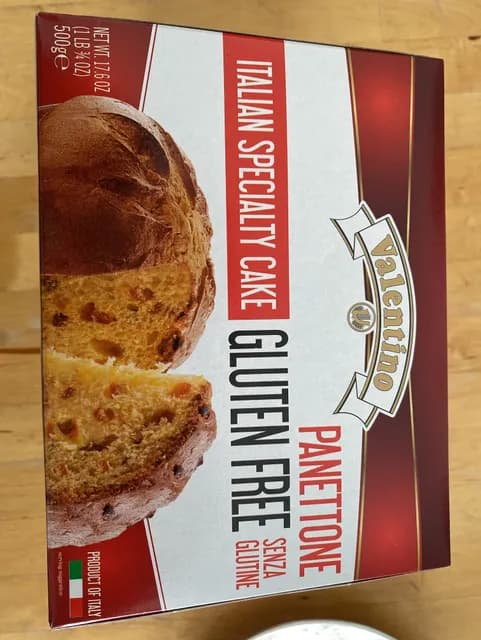 Valentino Panettone Gluten Free Italian Specialty Cake