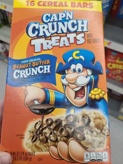 Cap'N Crunch Treats With Rice Crisps Peanut Butter Crunch Bars