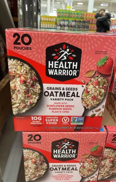 Health Warrior Grains & Seeds Oatmeal Variety Pack: Strawberry Almond, Apple Walnut
