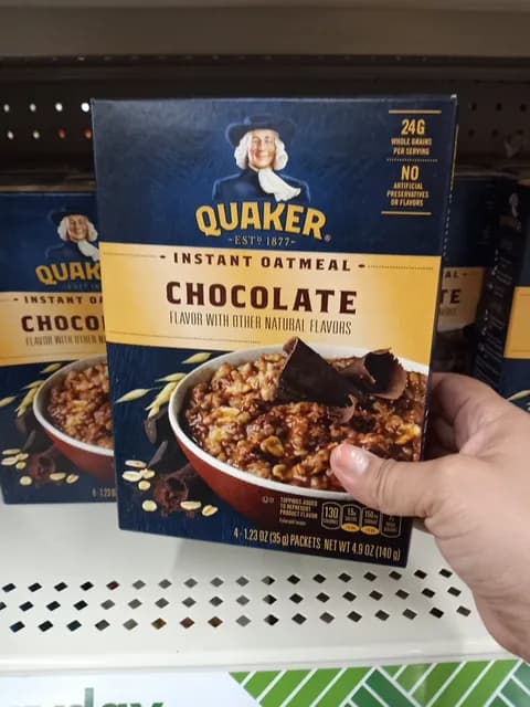 Quaker Instant Oatmeal, Chocolate Flavor
