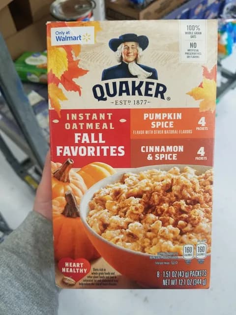 Quaker Fall Favorites Instant Oatmeal