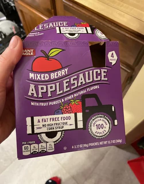Giant Eagle Mixed Berry Applesauce