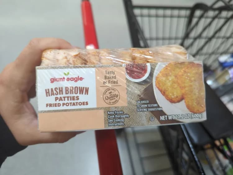 Giant Eagle Hash Brown Patties Fried Potatoes