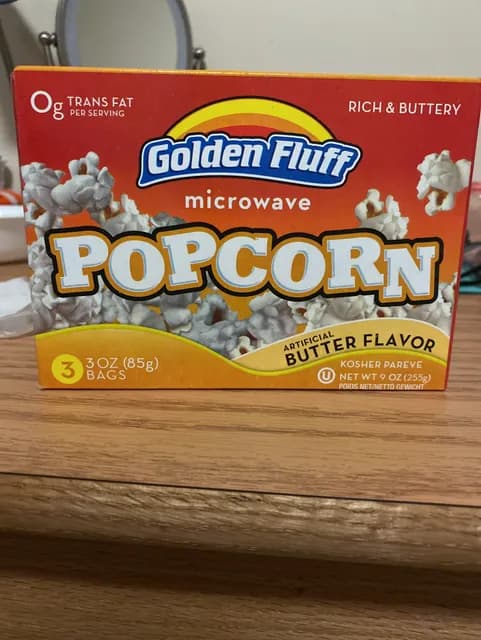 Golden Fluff Artificial Butter Flavor Microwave Popcorn