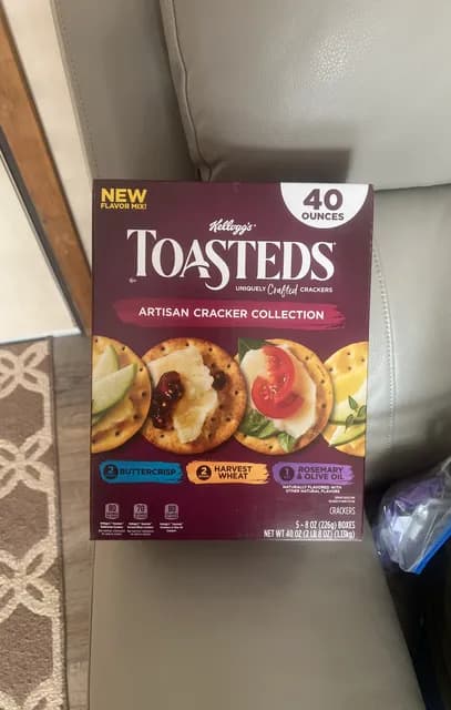 Kellogg'S Toasteds Artisan Cracker Collection: 2 Boxes Buttercrisp, 2 Boxes Harvest Wheat, Rosemary & Olive Oil