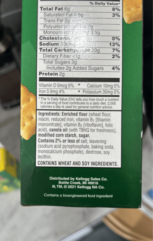 Is it Brazil Nut Free? Club Mini Original Snack Crackers