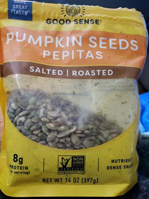 Good Sense Salted Roasted Pumpkin Seeds Pepitas