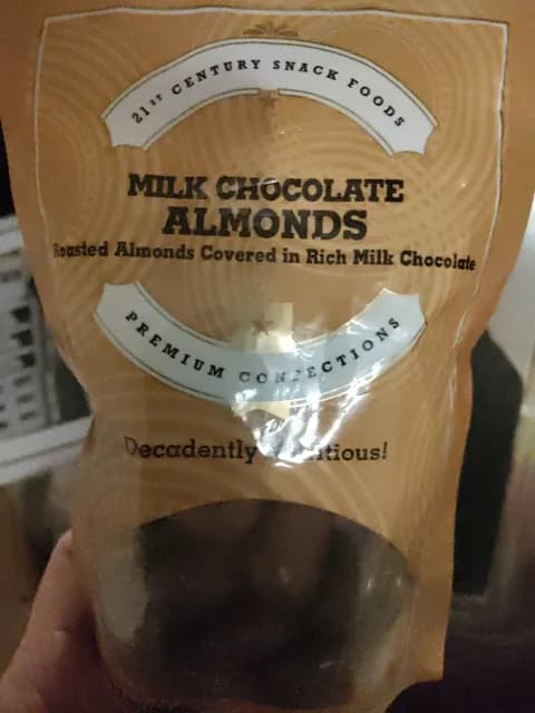 21St Century Snack Foods Milk Chocolate Almonds