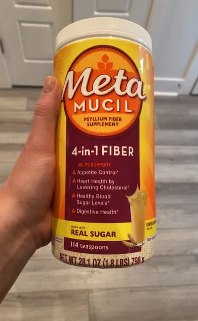 Metamucil 4-In-1 Fiber Unflavored Psyllium Fiber Supplement
