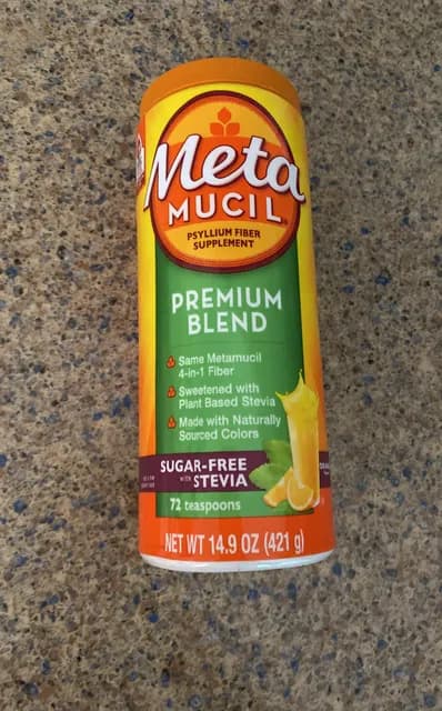 Metamucil Premium Blend Sugar-Free With Stevia Psyllium Fiber Supplement