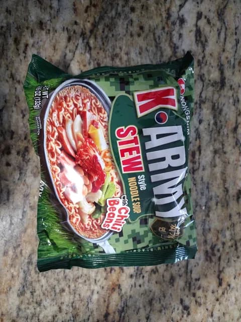 Nongshim K-Army Stew Style Noodle Soup With Chili Beans