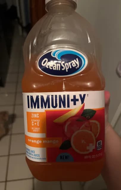 Ocean Spray Immunity Orange Mango Flavored Juice