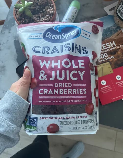 Ocean Spray Craisins Whole & Juicy Sweetened Dried Cranberries