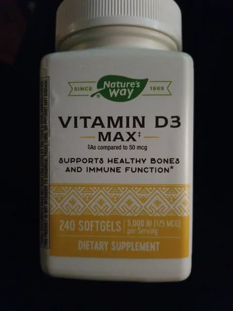 Nature'S Way Vitamin D3 Max 5,000 Iu Softgels