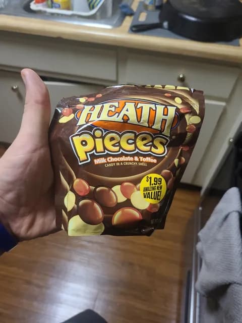 Heath Pieces Milk Chocolate & Toffee Candy In A Crunchy Shell