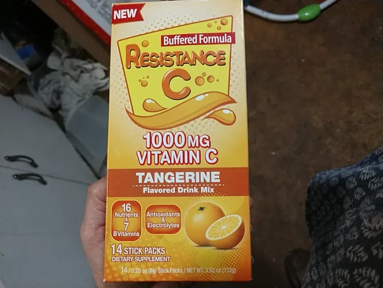 Resistance C Buffered Formula Vitamin C Tangerine Flavored Drink Mix