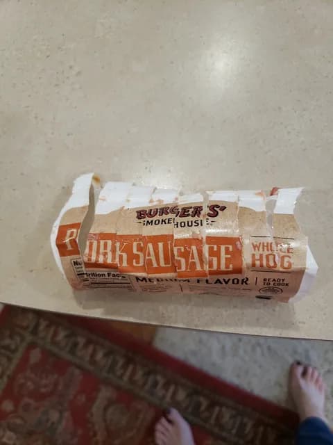 Burger'S Smokehouse Pork Sausage Whole Hog Medium Flavor