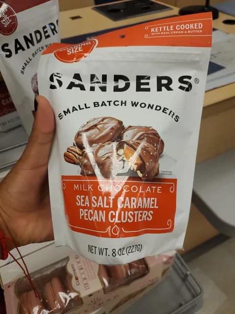 Sanders Milk Chocolate Sea Salt Caramel Pecan Clusters