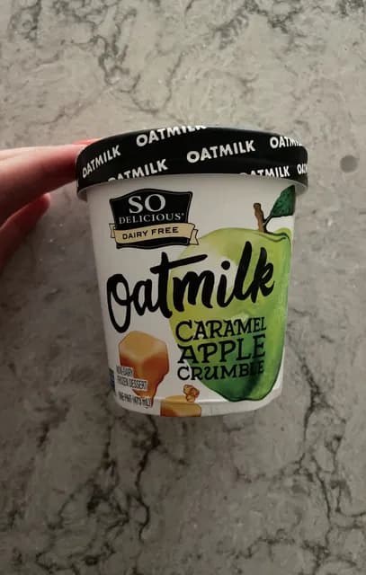 So Delicious Dairy Free Oatmilk Caramel Apple Crumble
