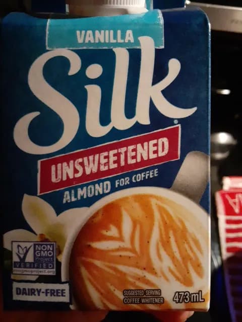 Silk Vanilla Unsweetened Almond For Coffee