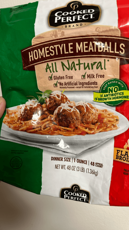 Cooked Perfect Homestyle All Natural Meatballs