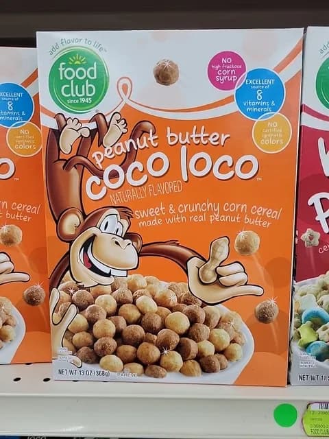 Food Club Peanut Butter Coco Loco Sweet & Crunchy Corn Cereal