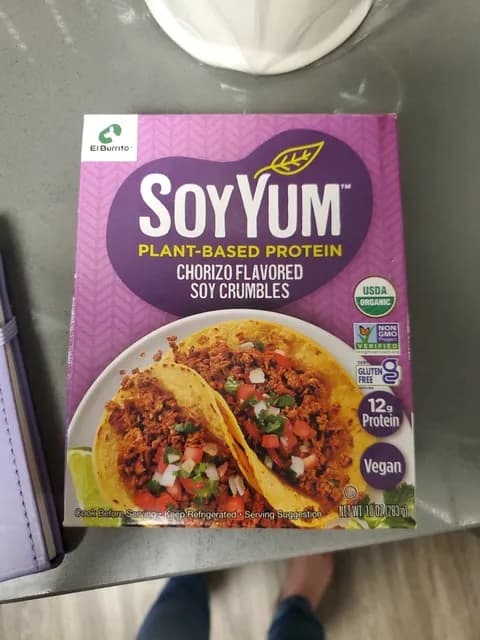 El Burrito Soyyum Chorizo Flavored Soy Crumbles