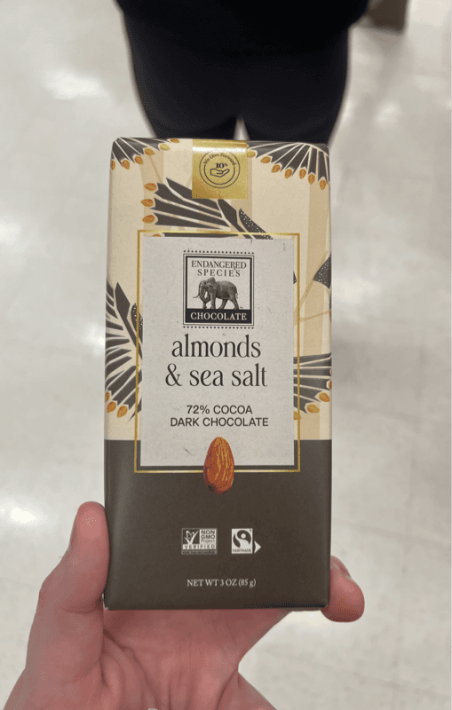 Is it Rye Free? Endangered Species Chocolate Almonds Sea Salt + Dark Chocolate