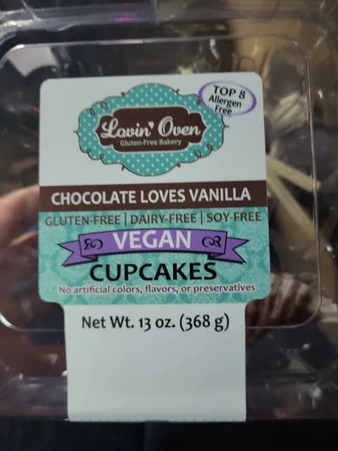 Lovin' Oven Chocolate Loves Vanilla Vegan Cupcakes