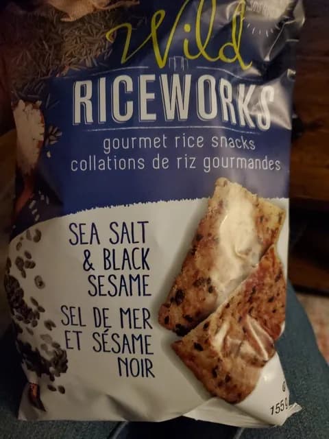 Wild Riceworks Sea Salt & Black Sesame Gourmet Rice Snacks