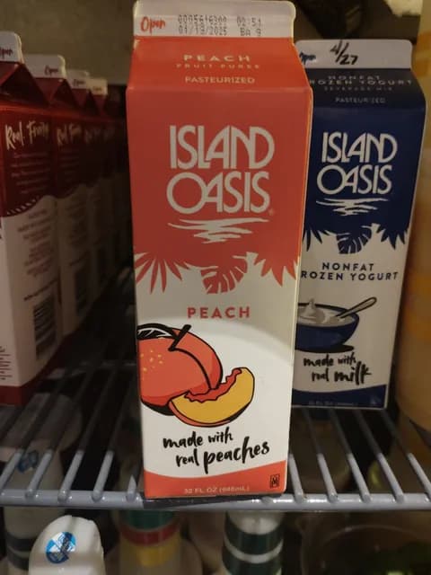 Island Oasis Peach Fruit Puree