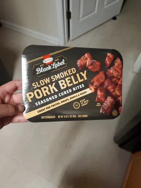 Hormel Black Label Slow Smoked Pork Belly Seasoned Cured Bites