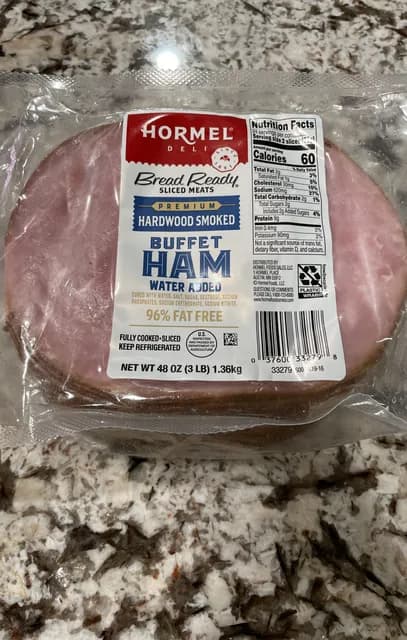 Hormel Deli Bread Ready Sliced Meats Premium Hardwood Smoked Buffet Ham