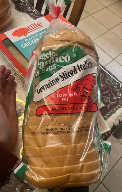 Angelo Pacifico & Sons Genuine Sliced Italian Bread