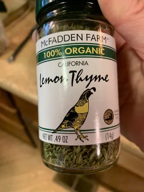 Mcfadden Farm 100% Organic California Lemon Thyme