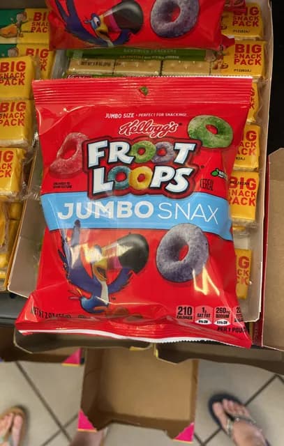 Kellogg'S Froot Loops Cereal Jumbo Snax