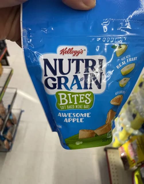 Kellogg'S Nutri Grain Awesome Apple Bites Soft Baked Mini Bars