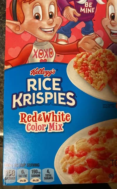 Kellogg'S Rice Krispies Red & White Color Mix
