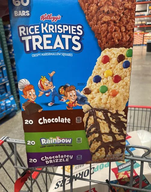 Kellogg's Rice Krispies Treats - Chocolate, Rainbow, And Chocolatey Drizzle