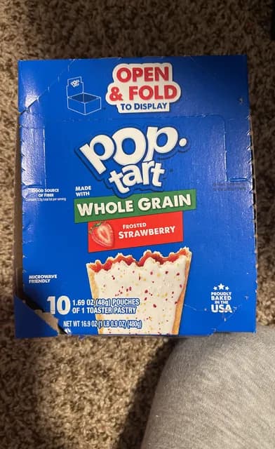 Poptart Made With Whole Grain Frosted Strawberry