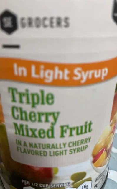 Se Grocers Triple Cherry Mixed Fruit In Light Syrup