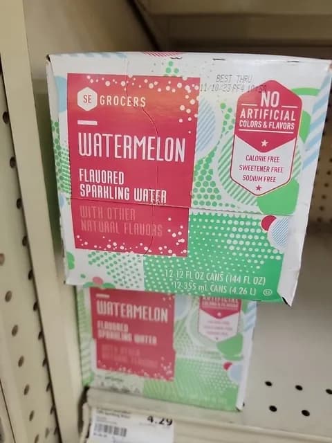 Se Grocers Watermelon Flavored Sparkling Water