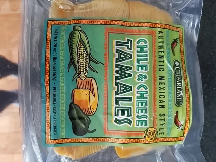 Cedarlane Authentic Mexican Style Chile & Cheese Tamales