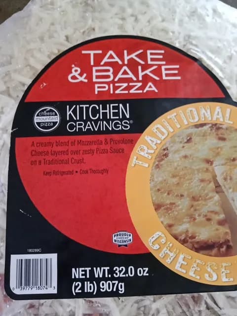 Kitchen Cravings Take & Bake Pizza Traditional Cheese