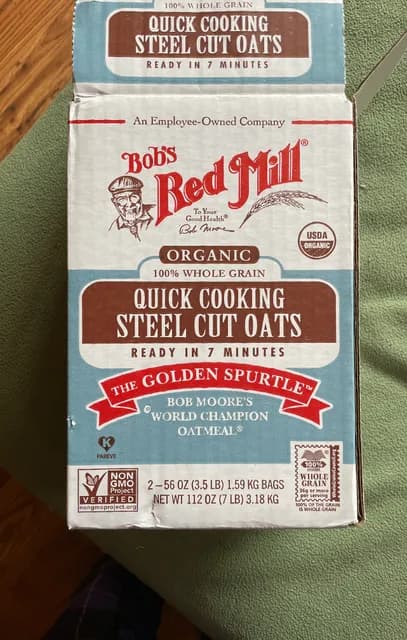 Bob'S Red Mill Organic 100% Whole Grain Quick Cooking Steel Cut Oats