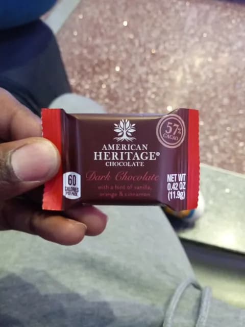 American Heritage Chocolate Dark Chocolate With A Hint Of Vanilla, Orange & Cinnamon