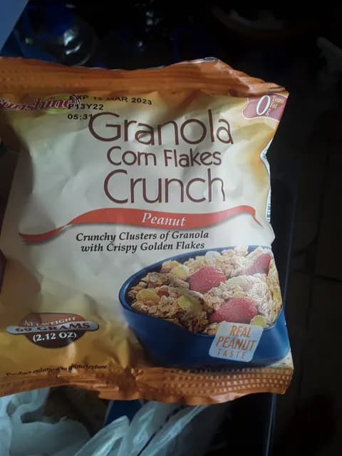 Sunshine Granola Corn Flakes Crunch, Peanut Flavored