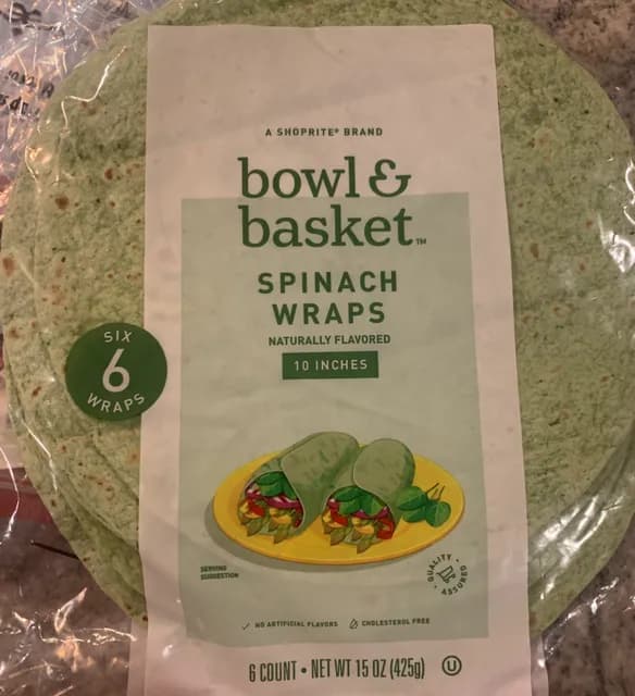 Bowl & Basket Spinach Wraps
