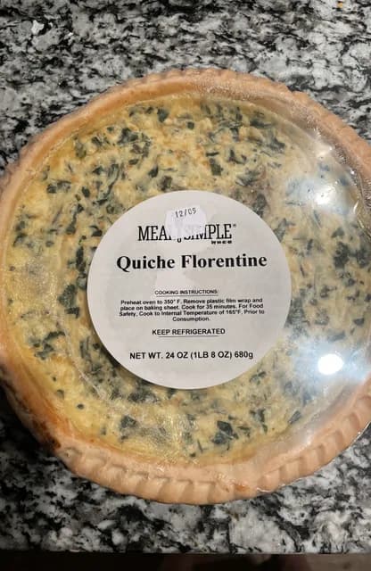 Meal Simple Quiche Florentine