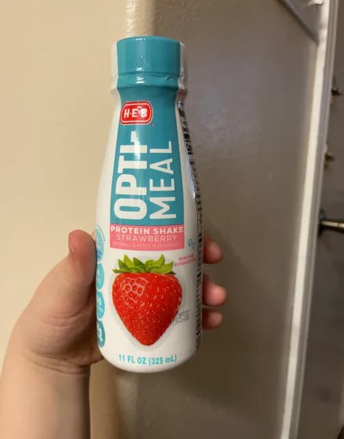 H-E-B Opti-Meal Strawberry Protein Shake